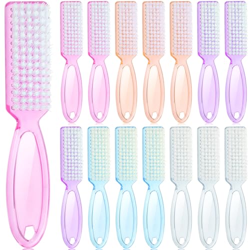 Patelai 15 Pieces Nail Brush Handle Grip for Fingernail Toe Scrub Cleaning | Scrub Design for Manicure Pedicure Care, Mini Tools for Toenail Dirt Removal, Plastic Handles for Comfortable Grip Control - color: Fresh Colors