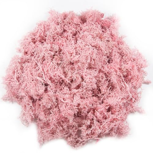 3.5oz Fake Pink Moss for Crafts - color: Pink