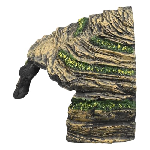 EATAKWARD Gecko Hide Shale Scape Step Ledge, Reptile Cave Hideout Tank Accessories Decorations, Ideal for Reptiles, Amphibians, Leopard Gecko, Lizard, Frogs, Turtle (Like Stone, 6 * 6 * 4inch)