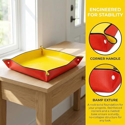 Foldable Indoor Plant Potting Mat for Transplanting and Mess Control, Portable and Easy-to-Clean (33/50 cm) (Yellow-Orange (50cm)) - size: Yellow-Orange (50cm)