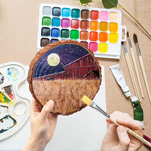 Fuyit Large Unfinished Wood Slices, Natural Wooden Discs with Barks | 6pcs 6-6.3 inch Rounds, Rustic Centerpiece Base, Wedding & Table decor, Painting & Lettering DIY Crafts - size: 6-6.3 Inches