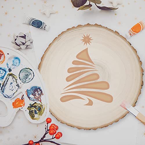 Sancodee 8 Pcs Large Unfinished Wood Slices, 8-9 Inches Wood Slabs for Centerpieces Natural Wooden Circle, DIY Wood Centerpieces for Tables Wedding Party Door Sign Decor - size: 8" - 9"