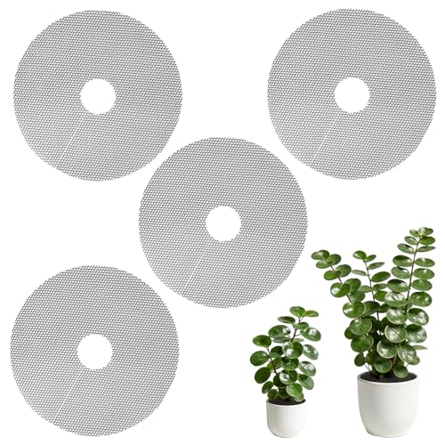 4-Pack Plant Pot Grids, 15.7In Cuttable Mesh Plant Pot Soil Covers | Protectors from Animals, Plant Protector Ring for Indoor Outdoor Garden Plant Landscaping