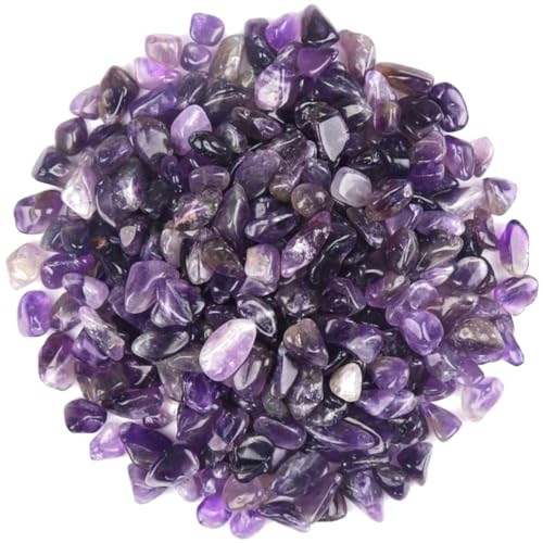 WAYBER Natural Crushed Purple Amethyst Decorative Crystal Gravel, 2 Pounds - color: Purple, size: 2 Pounds