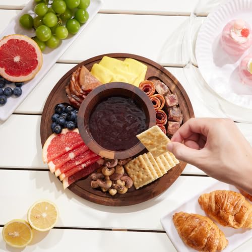 VIVIRBIEN Wooden Cake Stand with Lid: 11in Stand w/Magnetic Pedestal | Durable Glass Dome-Solid Acacia Holder-Multi-use for Dessert/Cupcake-Ideal for Kitchen/Birthday/Party/Decor/Charcuterie