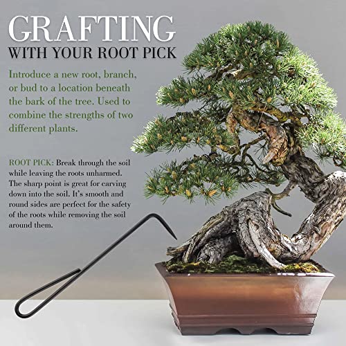 BambooMN Bonsai Root Pick Tool Steel Claw - 1 Piece - color: Root Pick