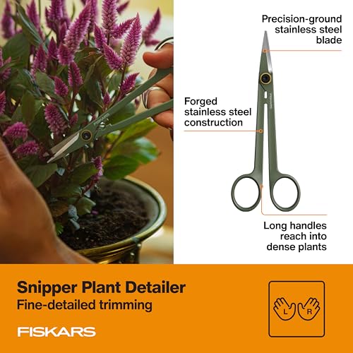 Fiskars Indoor Plant Care 3-Piece Set, Precision Gardening Tools, Green