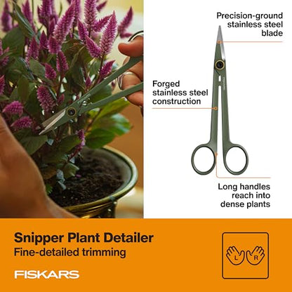 Fiskars Indoor Plant Care 3-Piece Set, Precision Gardening Tools, Green