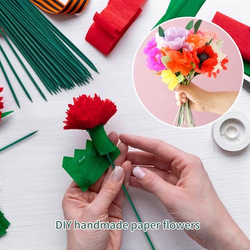 90 PCS Green Bamboo Plant Stake 16 inch Green Floral Sticks - size: 16inch