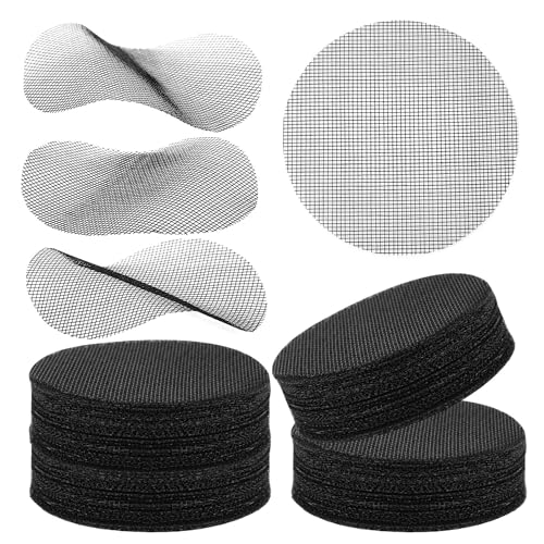 100pcs 4 Inch Flower Pot Hole Mesh Pads, Polyethylene Round Mesh Pads for Pots Bonsai Drainage Screens Planting Pot Drainage for Garden