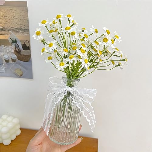 Small White Daisy Flowers Artificial,2 Bouquet/12Pcs 10 Inch Fake Daisies | Cute,Realistic,Spring Wild Flower for Party Decor (Vase Not Included) - color: White, size: 12Pcs