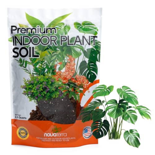 Novaterra Indoor Plant Potting Soil Mix for Houseplants, 2.4 Quarts - color: Indoor Plant Soil