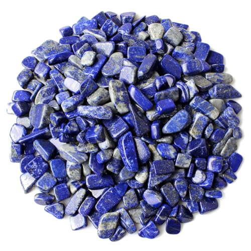 WAYBER Crushed Deep Blue Lapis Lazuli, Decorative Gravel Stones, 2 Pounds - color: Deep Blue, size: 2 Pounds