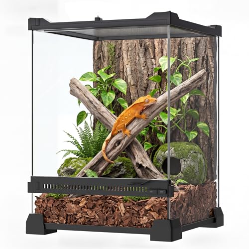 6 Gallon Fully Assembled Glass Reptile Enclosure,10"x 10" x 14" - size: 10"L x 10"W x 14"H