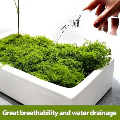 Fake Green Moss for Potted Plants 17.63OZ (500g), Artificial Moss for Crafts DIY Fairy Gardens Wedding Party, Faux Moss for Floral Arrangements,Micro-Landscape Table Centerpieces Filler Decor