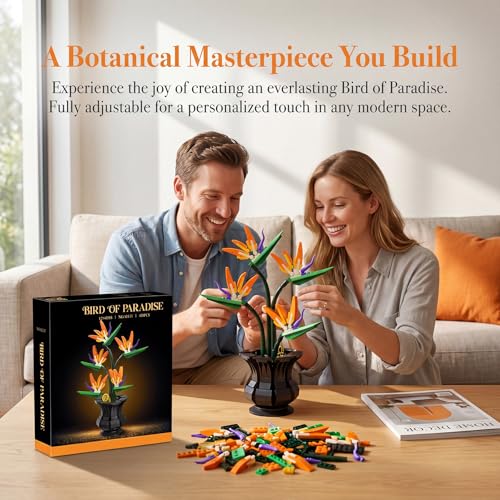 Bird of Paradise Building Set, Botanical Flower Model Kit, Gift for Adults - color: Bird of Paradise Flower