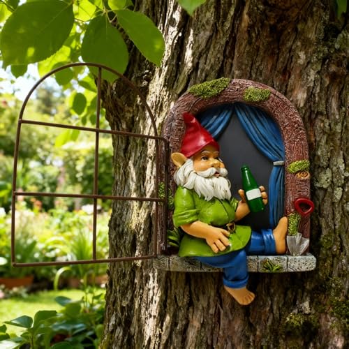 5.9in,tree faces decor outdoor,tree faces,tree decorations,fairy door - style: Small - tree decor