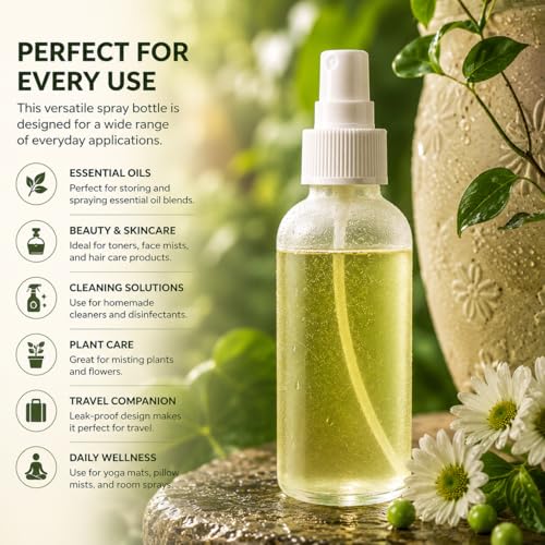 2 Oz (Pack Of 3) Clear Glass Spray Bottles, BPA & BPF-Free - style: Pack Of 3