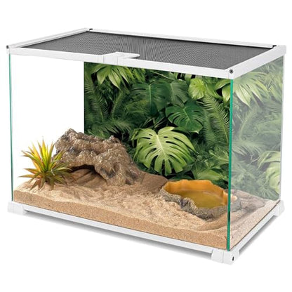 36x18 in Tropical Leaves Terrarium Backdrop Reptile Habitat Background | AWERT Monstera Green Jungle Rainforest Polyester Terrarium Background - size: 36x18in/90x45cm