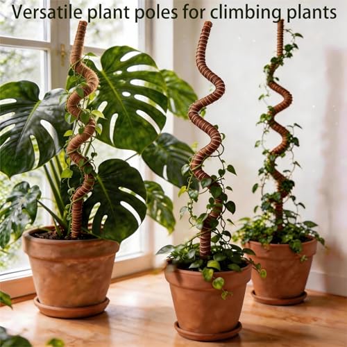 Bendable 28 Inches Moss Pole - 2 Pack Monstera Plant Support Stakes