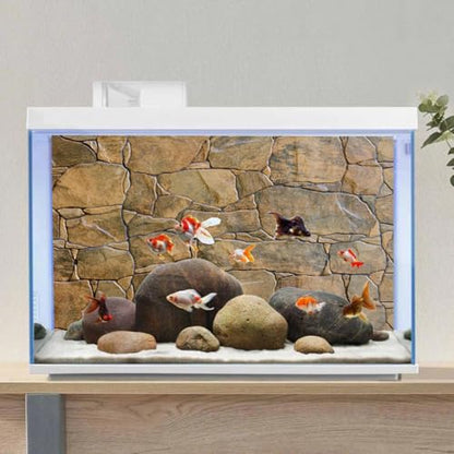 AWERT Stone Aquarium Backdrop Rock Wall Fish Tank Background 48x20 in Vinyl - size: 48x20in/120x50cm