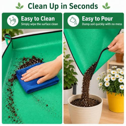 1PC Repotting Mat, Waterproof Plant Potting Mat for Indoor Gardening, Soil Change and Transplanting, Mess-Free Gardening Accessory for Plant Lovers(26 * 26Inches（66 * 66cm）) - size: 26*26Inches（66*66cm）