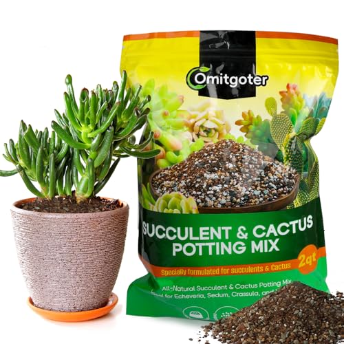 Succulent & Cactus Soil Potting Mix 2qt, Natural Organic Potting Mix for Cactus, Succulent, Palm, and Citrus Grown in Containers Indoors and Outdoors - color: Succulent & Cactus Soil, size: 2qt
