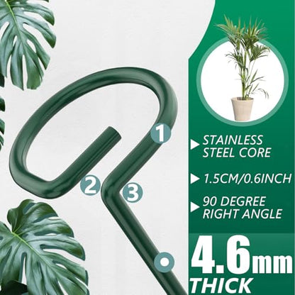 6 Pack 24 in Extendable Plant Support Stakes for Outdoor Plants and Flowers