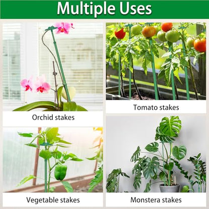 Extendable Plant Stakes,Length Scalable From17.9to42.3IN Plant SupportStake | 3Pack Orchid Sticks with Clips for Indoor Outdoor,Garden Stakes for Plant, Tomato, Vegetables, Monstera, Vine,Potted Plants - size: 42.3Inches 3Pack