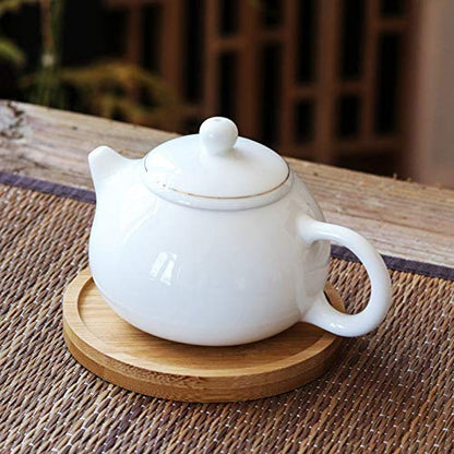 2Krmstr 6 Pack Round Bamboo Tray for Plants, 4 Inch Planter Pot Bamboo Saucer, Succulent Pot Holder Drainage Tray for Indoor & Outdoor Plants Flower Pot Drip Trays 201101YF55-3[JPHTM]#2664