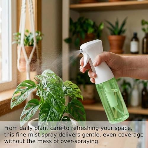 VIGOR PATH Continuous Mist Green Spray Bottle 200ml Fine Mist for Hair - color: GREEN