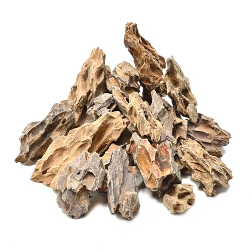 Natural Rocks Dragon Stone 1-2.5 Inches Decorative Stones for Terrariums,Miniature,Fairy Gardens,Bonsai,DIY Crafts, Aquariums,Dioramas & Wargaming-2lb - size: 2lb(1-2.5Inch)