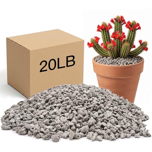 NIPUCK 1/4" 20LB Pumice for Plants Indoor, Succulent, Cactus, Landscaping | Horticultural Pumice for Bonsai Mix Soil Amendments, Natural Drainage Rocks for Potted Plants, Orchid, Small Stone for Garden - size: 20lb