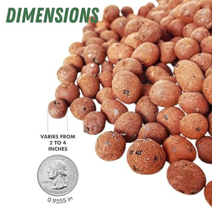 PGN Clay Pebbles LECA 20 Liters (8 lbs) for Hydroponics & Plants - size: 20 Liters (8 Pounds)