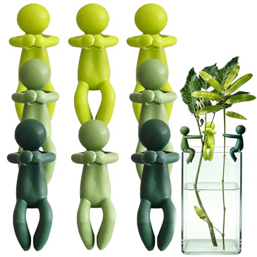 Plant Propagation Buddy - Indoor Plant Support for Supporting Stems, Shoots & Cuttings - Ideal for Plant Propagation Stations & Indoor Gardens - Plant Cutting Holder Interesting Gifts（Three Colors） - color: Light green, yellowish green, dark green, 8pcs