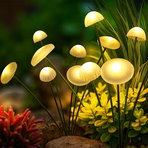 Solar Garden Lights, 2pack Swaying Mushroom Solar Lights - size: 2 PACK