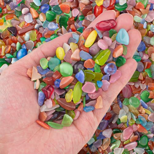 0.88 LB Cat Eye Stones for Aquarium, Polished Aquarium Fish Tank Gravel Rocks Pebbles Crushed Tumbled Stone Chips for Garden|Vase Filler|Fish Turtle Tank Decorations - color: Cat Eye, size: 0.88 LB