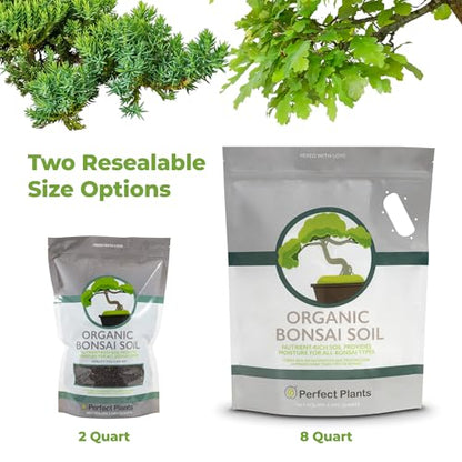 Perfect Plants Bonsai Soil, 8 qt, Organic All-Purpose Potting Mix - size: 8qts.