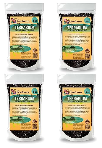 Gardenera Terrarium Potting Soil Mix - Perfect Balance of Ingredients for Closed-Top and Open-Top Terrariums - 20 QUARTS - size: 20 Quart Bag