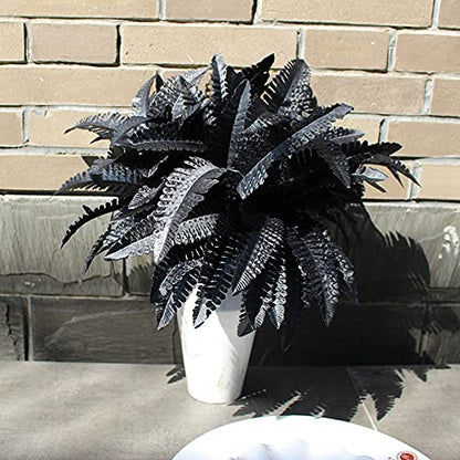 Fern Preserved Black Ferns, Dried Boston Fern with Stems,Real Leaves for Dried Flowers Arrangements Wedding Garland Bouquets Home Party Decorations