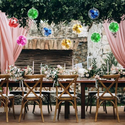20 Pcs 5.5 Inch Clear Acrylic Fillable Balls, Christmas DIY Fillable Ornaments Balls, Acrylic Ornaments Ball for Christmas, Holidays, Weddings, Parties, and Home Decor - size: 20 Pcs 5.5 Inch Fillable Balls