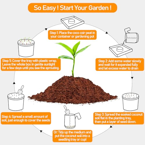 Legigo 50 Pcs 30mm Coco Coir Pellets Organic Seed Starter Soil Potting Mix - size: 30mm