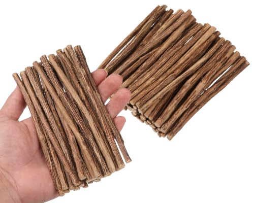 100Pcs 4 inch Craft Sticks, Wood Sticks for Crafts Twigs 0.5-0.8cm