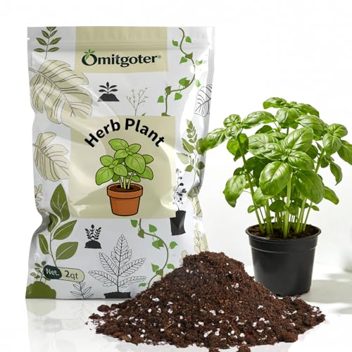 Organic Potting Soil Mix for Indoor Plants & Herb Gardens 1qt- All-Purpose Nutrient-Rich Natural Soil - color: Herb Plant Soil, size: 1QT