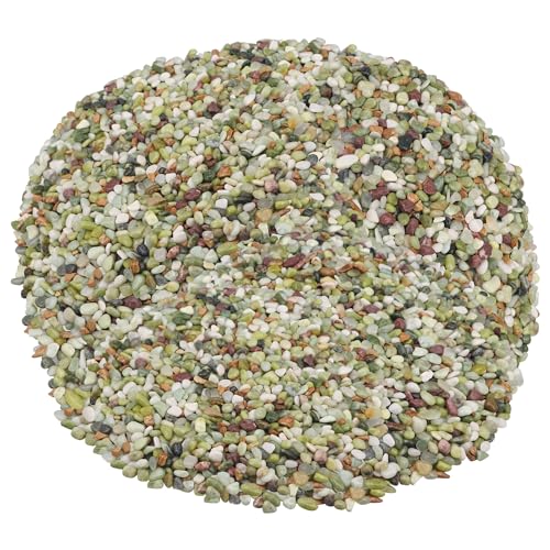 Landscaping Pebbles, Green River Rocks, Ornamental Decor Stones, 10 Pounds | Gravel Filler For Home Decoration, Flower Bed, Fish Tank, Plants, Vases And Succulents Landscaping - color: Green, size: 10 Pounds