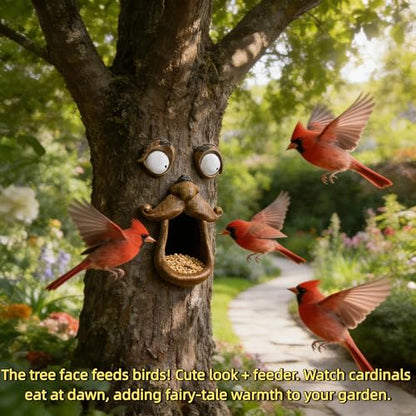 clearance—tree faces decor outdoor,tree faces,tree decorations outdoor - style: Large-Tree face 04