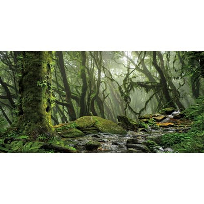 Forest Green Tree Terrarium Backdrop Reptile Habitat Background 48x18 in - size: 48 x 18 inches