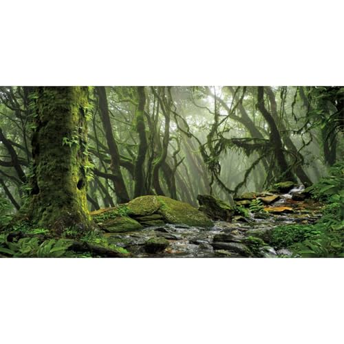 Forest Green Tree Terrarium Backdrop Reptile Habitat Background 48x18 in - size: 48 x 18 inches