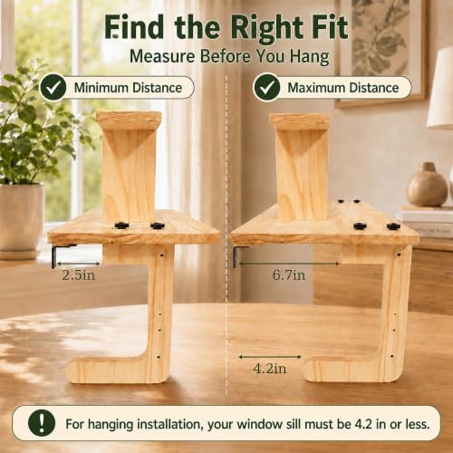 2-Tier Plant Display Shelf, Window Plant Shelves & Window Shelf for Plants