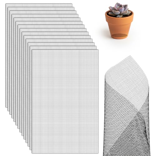 15 Pcs Drainage Mesh for Plant Pots, Mesh for Plants